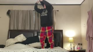 Hoodie Removal Trick Turns Into Tumble