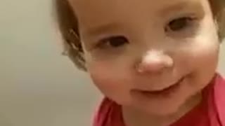 Baby Gets Chills When She Sees Herself On Camera