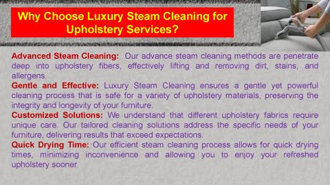 Rejuvenate Your Upholstery with Luxury Steam Cleaning in College Station, TX