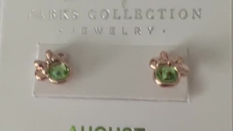Disney Parks Minnie Mouse August Faux Birthstone Earrings #shorts
