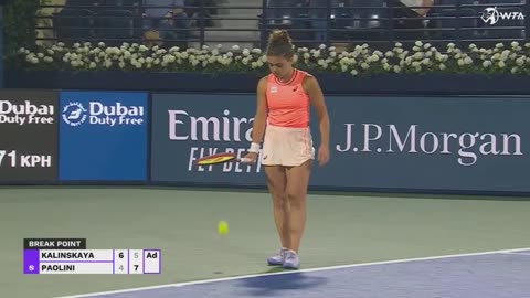 US Sports Tennis Featuring: 2024 Dubai Final WTA Match Highlights