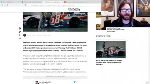 "LET'S GO BRANDON" NASCAR DRIVER GETS LBG BRANDED CAR
