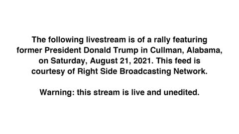 RIGHT NOW: Former President Donald Trump is holding a rally in Cullman, Alabama…
