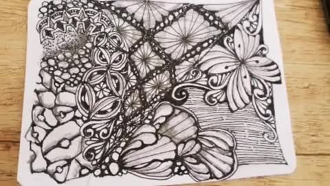 how to draw zentangle art | 2 | zentangle art | doodle art