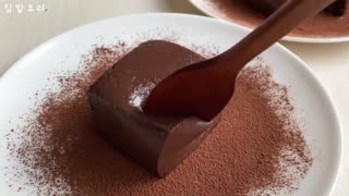 [No gelatin] How to make chocolate pudding with easy ingredients