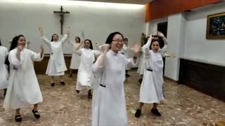 17 Nuns Fun Dance Routine In COVID Message Of Hope