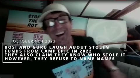 BOSI AND GURU LAUGH ABOUT STOLEN MONEY FROM CAMP EPIC