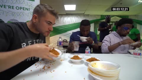 HE TRIED TO GET ME KICKED OUT! $500 SPICY JOLLOF RICE EATING CONTEST (GONE WRONG)