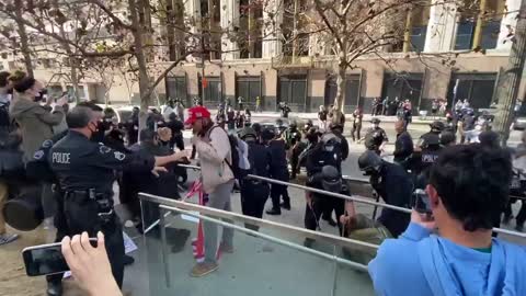 VIDEO: Downtown LA Trump Rally gets Violent when Antifa Goons Show Up