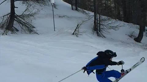 Ski jump fail
