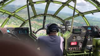 B-29 Doc Cockpit View Landing in St. Paul, Minnesota