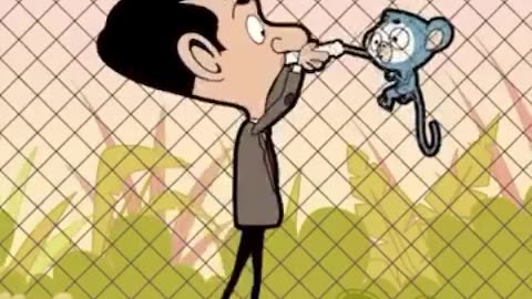 Mr.bean with his new monkey friend..its amazing video to watch kid