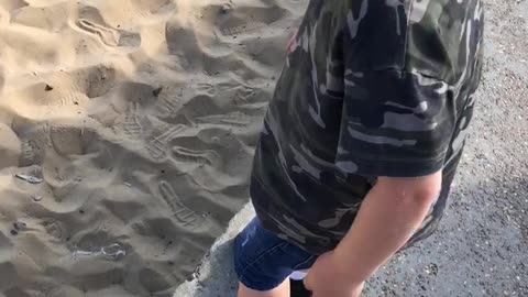 Belly Flop on the Beach