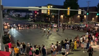 Car Drives Through Protesters Blocking Iowa Intersection