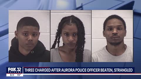 3 Face Felony Charges After Beating and Strangling Aurora IL Police Officer at Traffic Stop