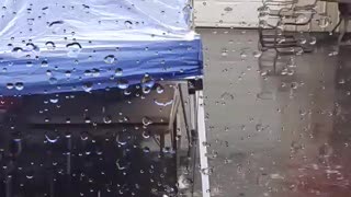 Sideways Rain storm