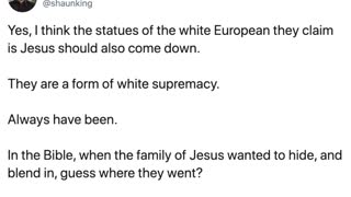 Activist Sean King calls for the removal of any depiction of a white Jesus