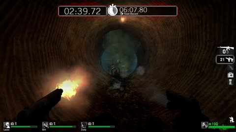 Left 4 Dead: Survival on The Drains - Absolute Insanity Trying to Only Stay in Drain Tunnel