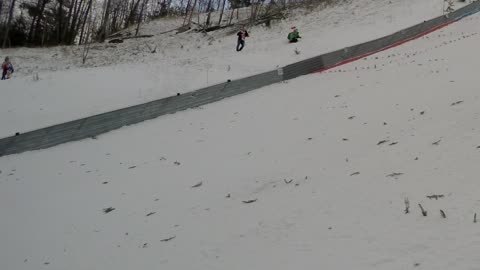 Ski Jump Crash At Pine Mountain