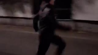 Guy runs to hit wall