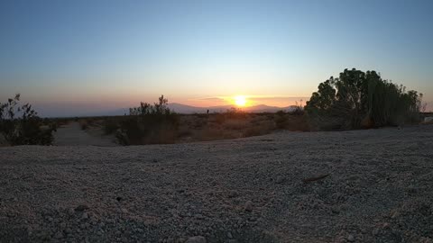 Hyperlapse desert sunrise