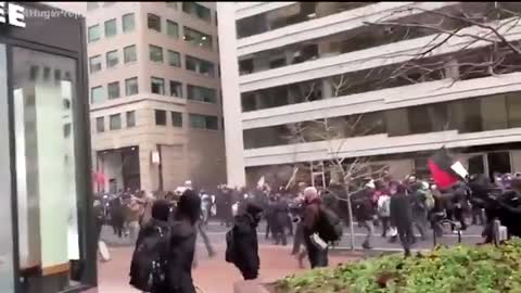 Flashback to the mostly peaceful protest, destroying DC