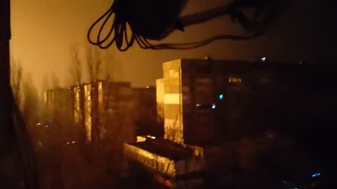 In Novograd cruise missile impacts #Ukraine buldings - Massive Explosion 2022-02-25