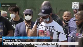 George Floyd's brother speaks at memorial in NYC