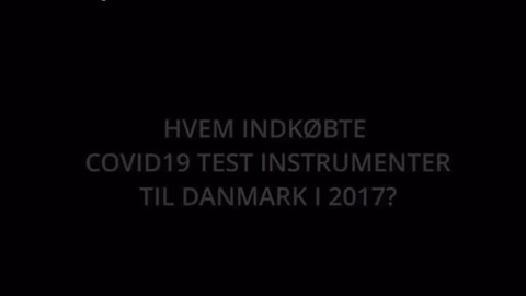 KØBTE DANMARK COVID-19 TESTKIT I 2017?