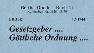 BD 3142 - GESETZGEBER .... GÖTTLICHE ORDNUNG ....