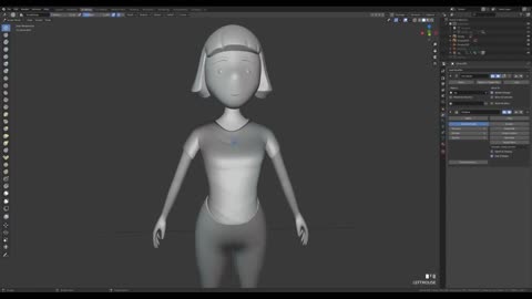 Let's model and render a 3D girl character with Blender! Step 6.