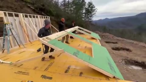 Amazing cliffside house building in 10 minute lapse time