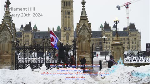 Trump flag waver at Parliament Hill song January 2024