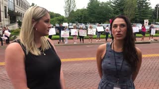 School Mask Protest Outside Diocese of Covington