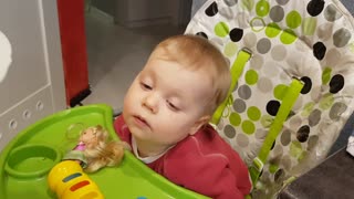 Cute Baby Laura Fighting Sleep FAIL