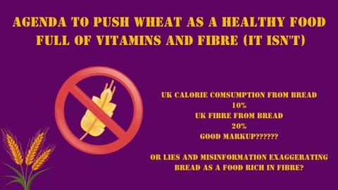 Agenda to push WHEAT as a healthy food full of vitamins and fibre (IT ISNT)