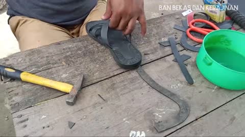 make sandals from forklift tires