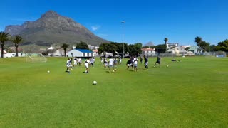 Cape Town City players at training in Hartleyvale