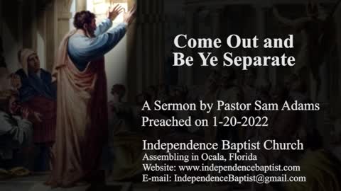 Come Out and Be Ye Separate