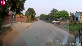 Seriously Close Call for Boy Crossing Street