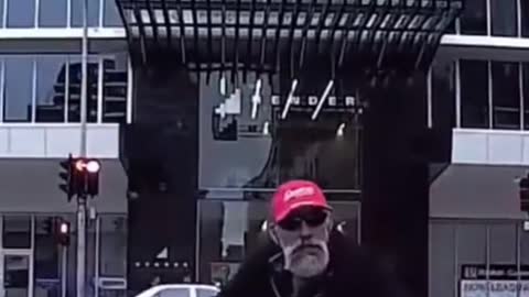 Angry Pedestrian getting Karma..Funny!!