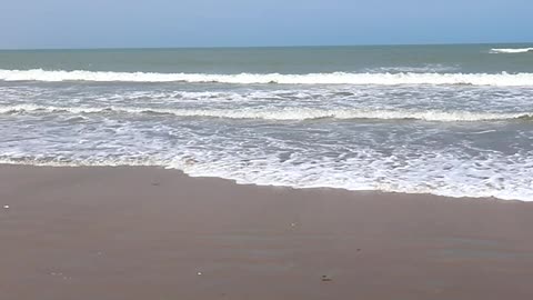 Calm waves from the beach on the coast of Piauí - Brazil