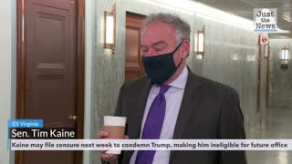 Sen. Kaine may file censure next week to condemn Trump- making him ineligible for future office
