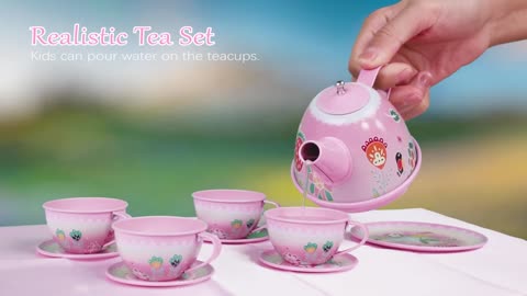 Baby Toy Kitchen Set Play Tea Party Set for Little Girls #baby #babytoy