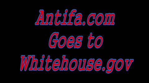 Antifa.com redirects to the Whitehouse.gov website