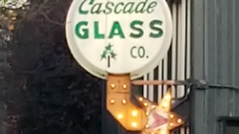 1950s Sign at Cascade Glass