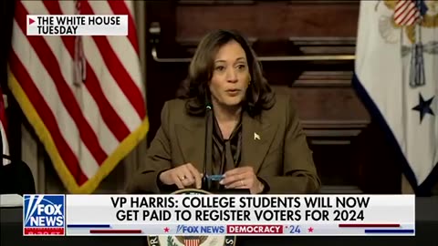 Kamala Says Federal Govt Will Use Taxpayer Funds For College Students To Register Voters
