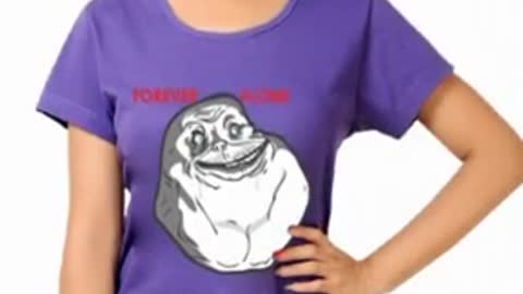 Purple Colour Funny T Shirts for Women