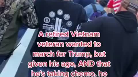 Vietnam Veteran with Cancer Marching for Trump