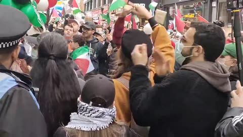 Pro-Palestinian protesters disrupted Christmas shopping in London, attempting to "shut it down”